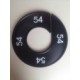 Maatring 9cm zwart/wit 54 